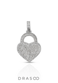 DIAMOND HEART LOCK PENDANT