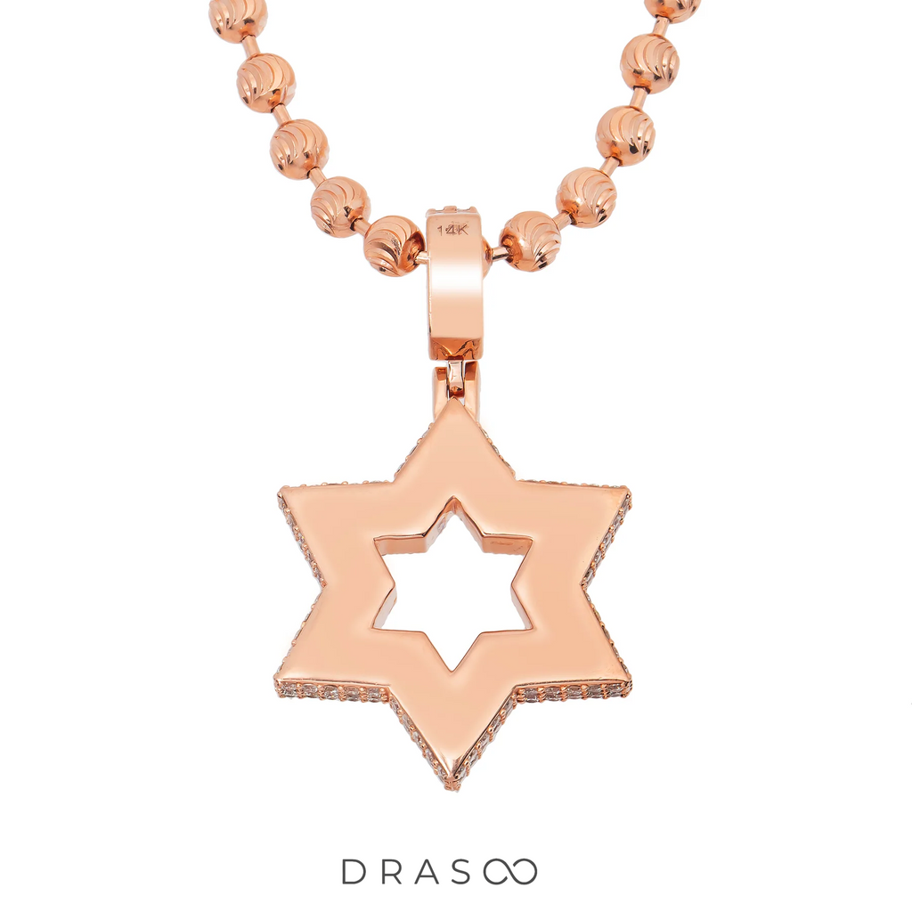 DIAMOND JEWISH STAR PENDANT