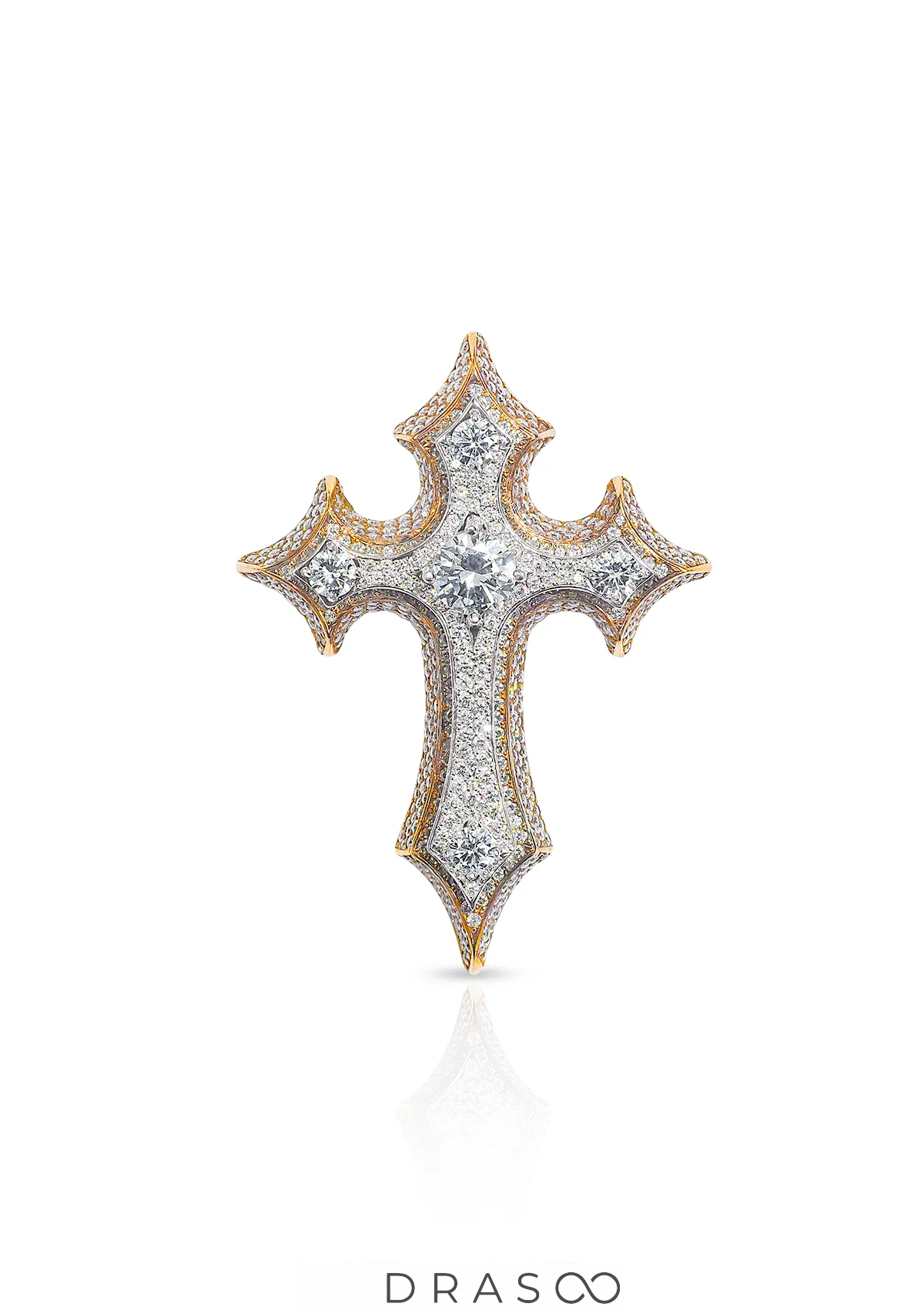 DIAMOND TWO TONE CROSS