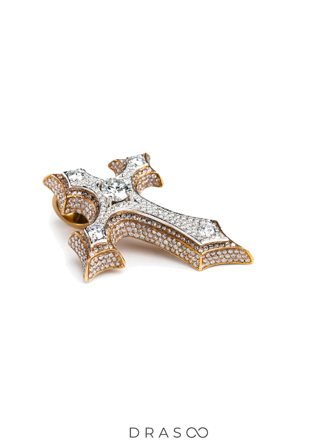 DIAMOND TWO TONE CROSS