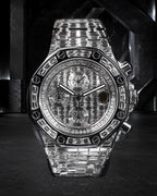 Audemars Piguet – Royal Oak Offshore 42 mm – Full Custom 18k White Gold set with VVS/VS Baguette Diamonds