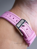 Franck Muller – Vanguard Lady 32 mm – White "Color Dreams" Dial – Pink Strap – Custom Diamond-Set