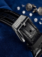 Franck Muller – Vanguard Lady 32 mm – Black "Color Dreams" Dial – Custom Diamond-Set – Black Strap