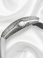 Franck Muller – Vanguard Lady 32 mm – White "Color Dreams" Dial – White Strap – Custom Diamond-Set