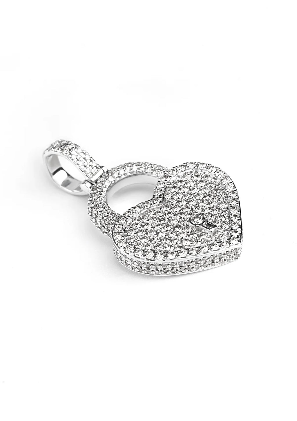 DIAMOND HEART LOCK PENDANT