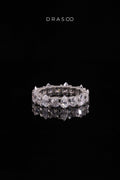 PEAR CROWN DIAMOND ETERNITY RING