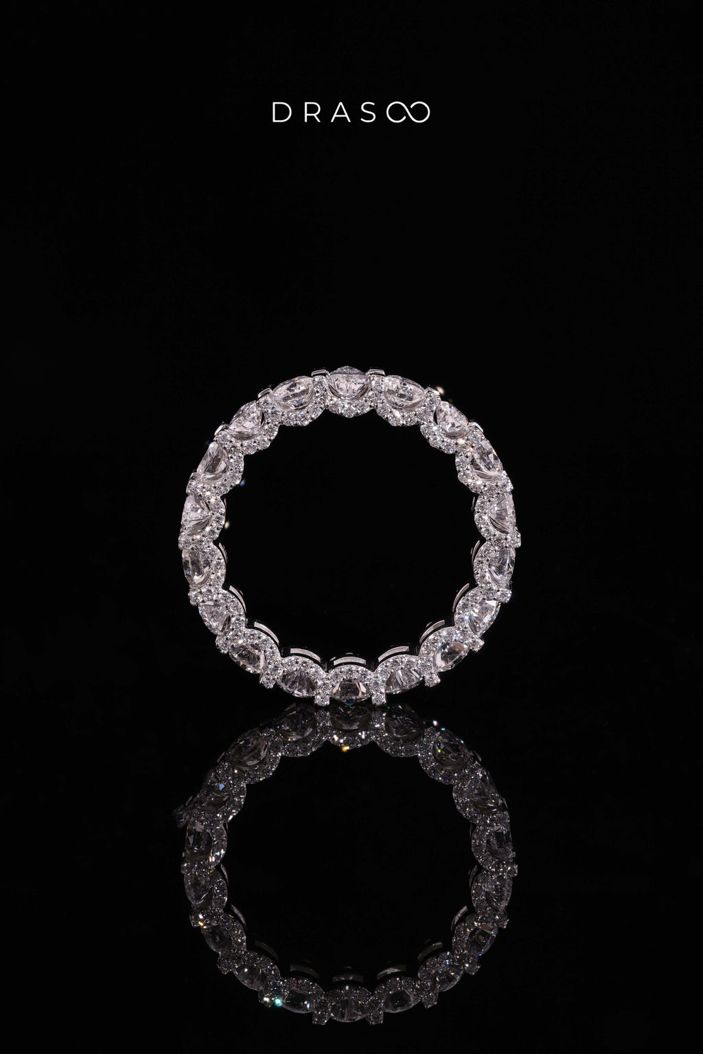 PEAR CROWN DIAMOND ETERNITY RING