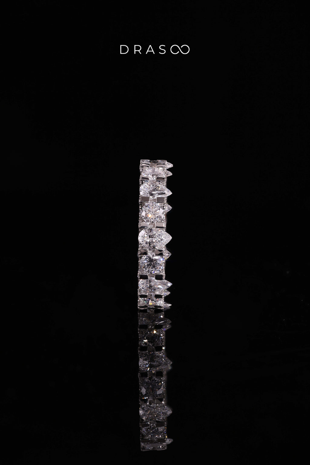 PEAR CROWN DIAMOND ETERNITY RING