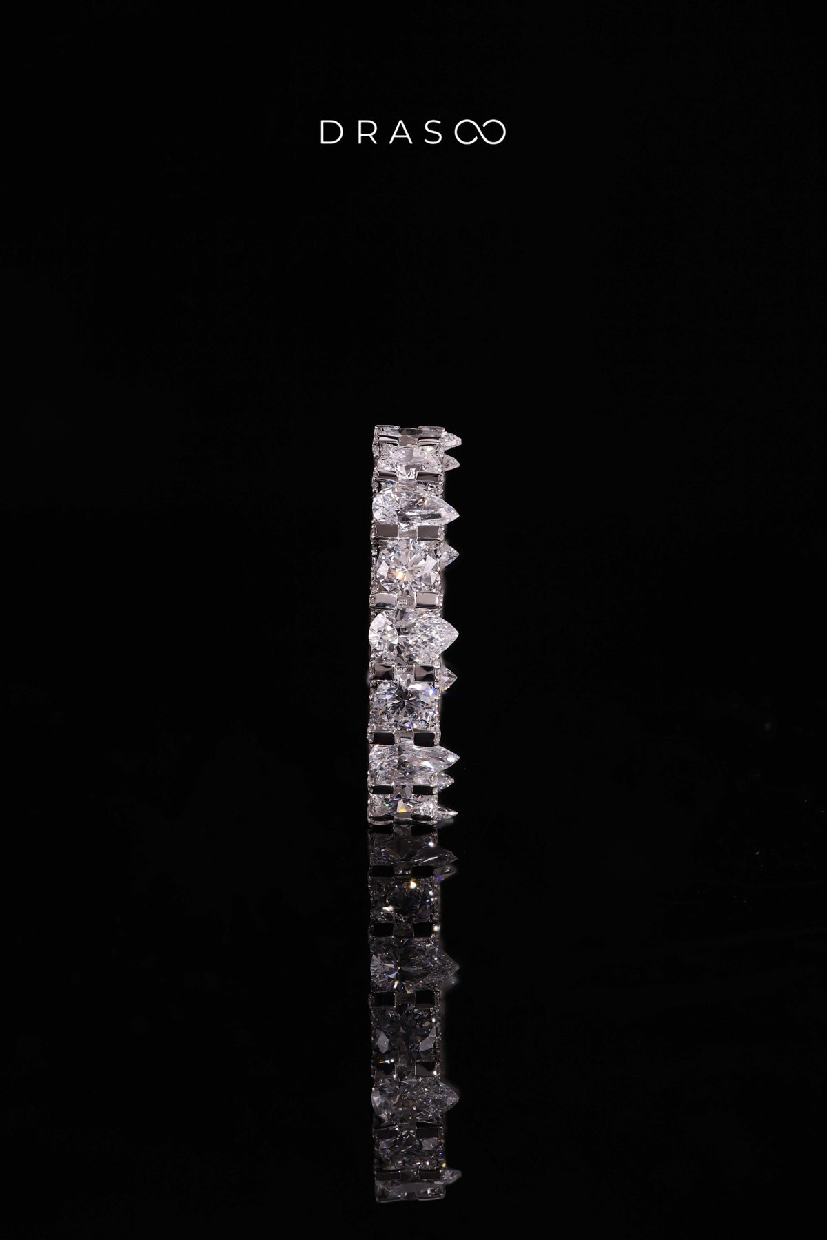 PEAR CROWN DIAMOND ETERNITY RING