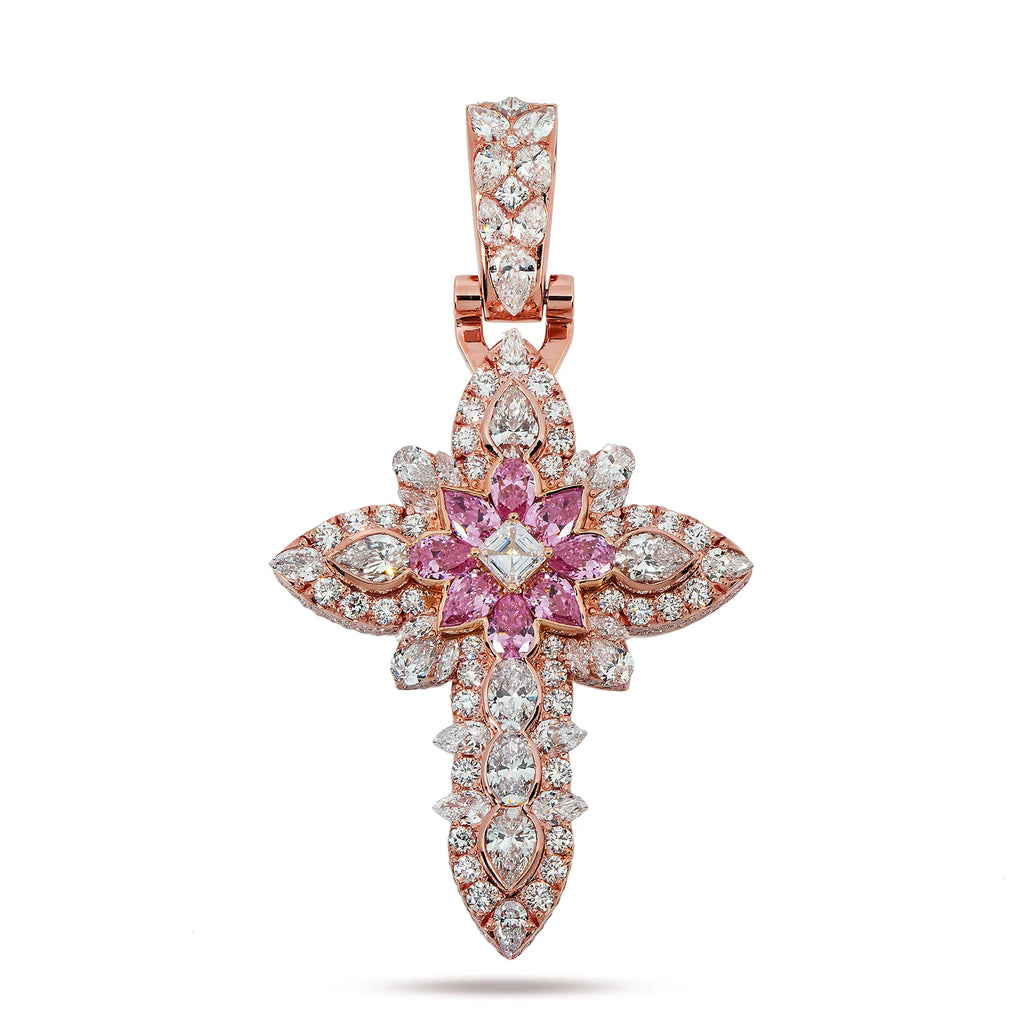 DIAMOND FLOWER CROSS