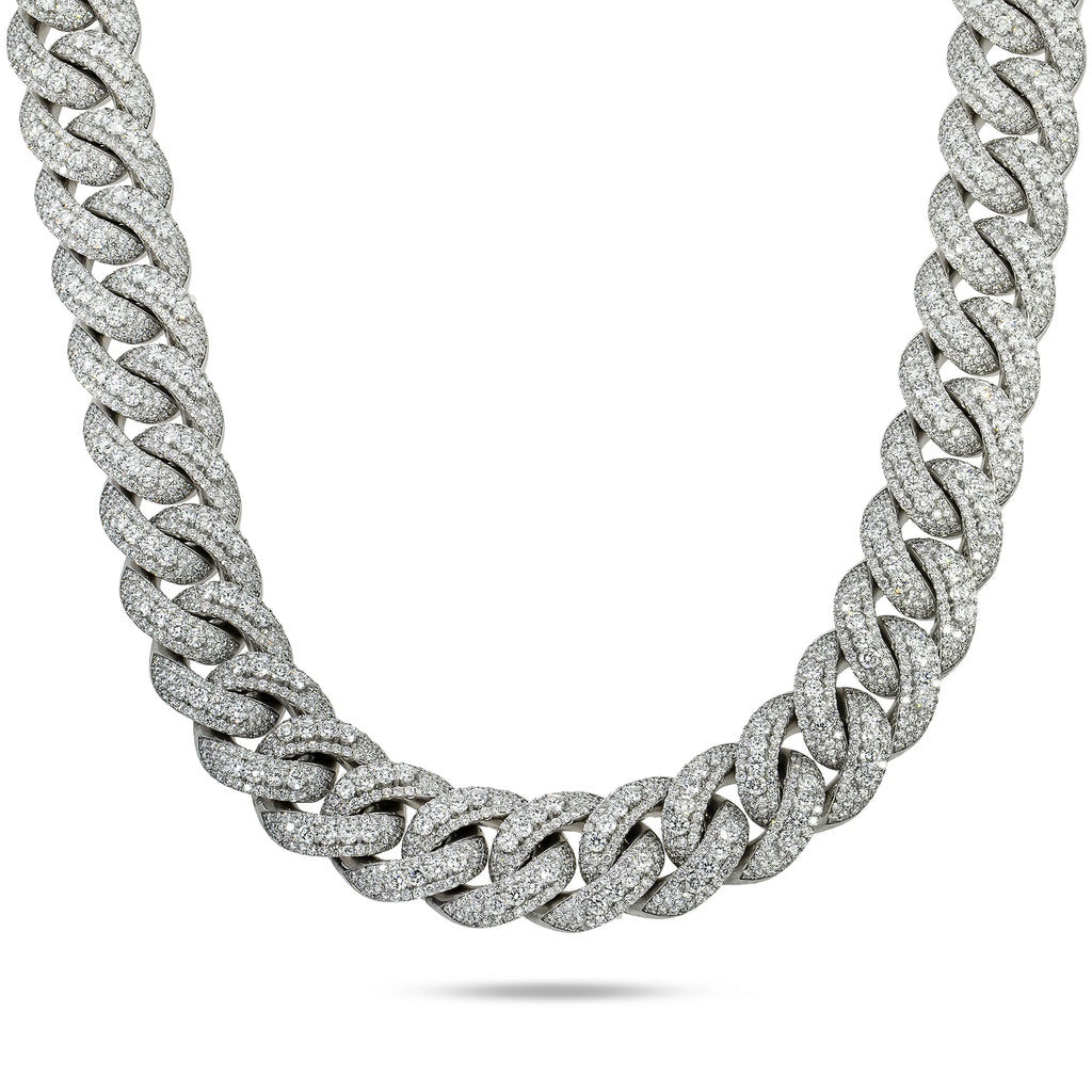 DIAMOND PAVE CUBAN NECKLACE