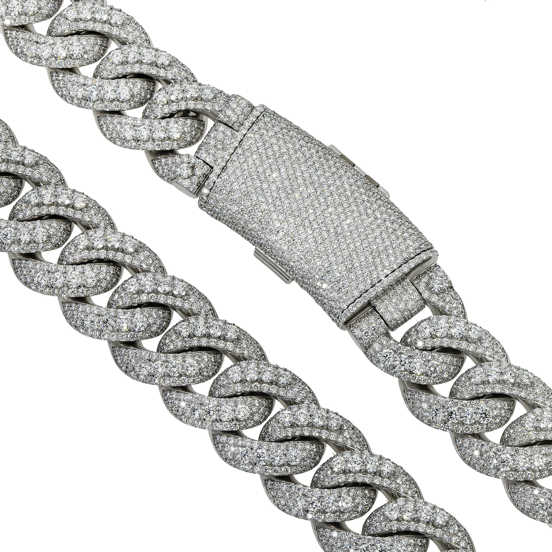 DIAMOND PAVE CUBAN NECKLACE