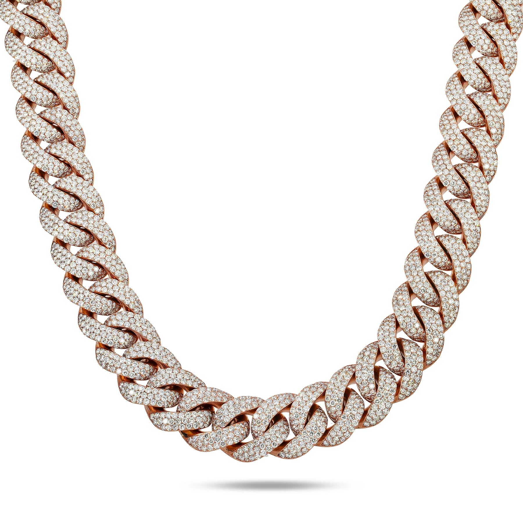DIAMOND PAVE CUBAN NECKLACE