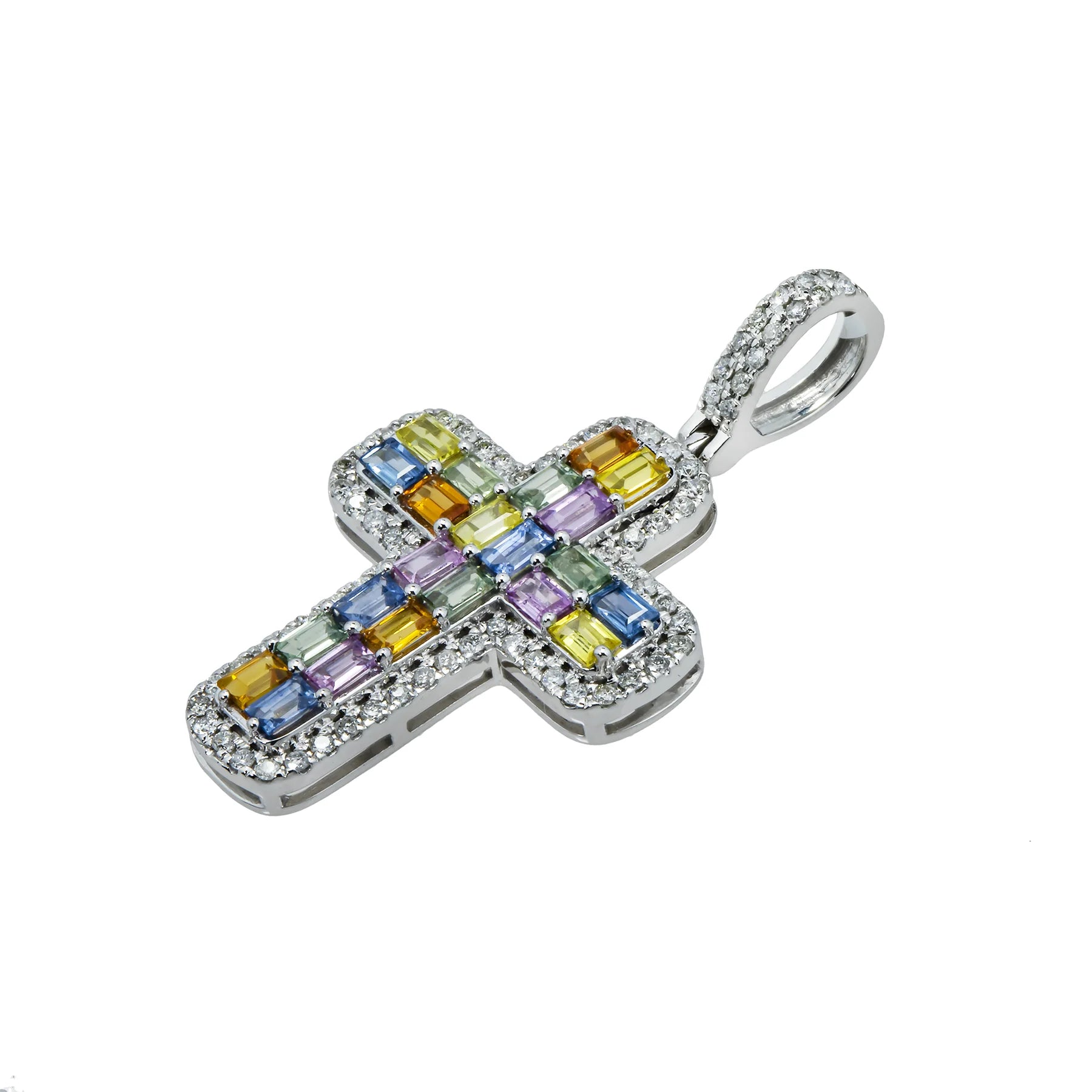 COLORED GEM STONE PENDANT