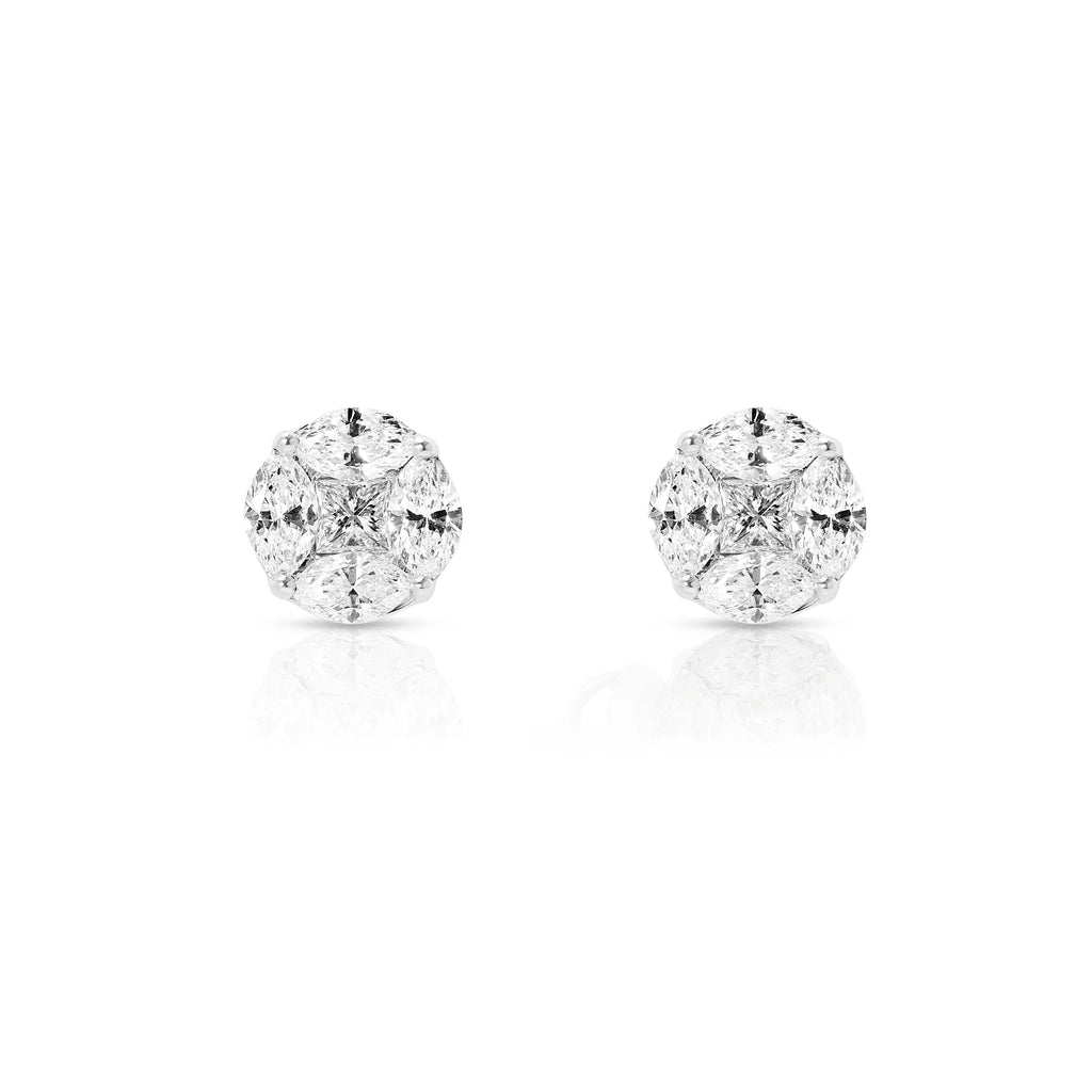 Marquise & Princess Cut Earrings