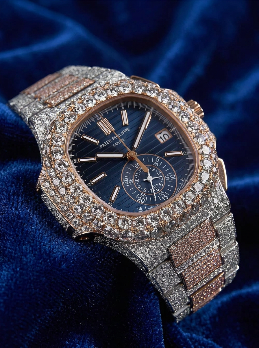 Patek Philippe Nautilus 40.5 mm – Stainless Steel & Rose Gold – Blue Dial