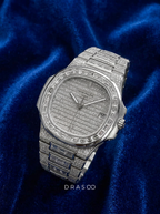 Patek Philippe Nautilus 40 mm – Full Custom – 18k White Gold with VS/SI Baguette Diamonds