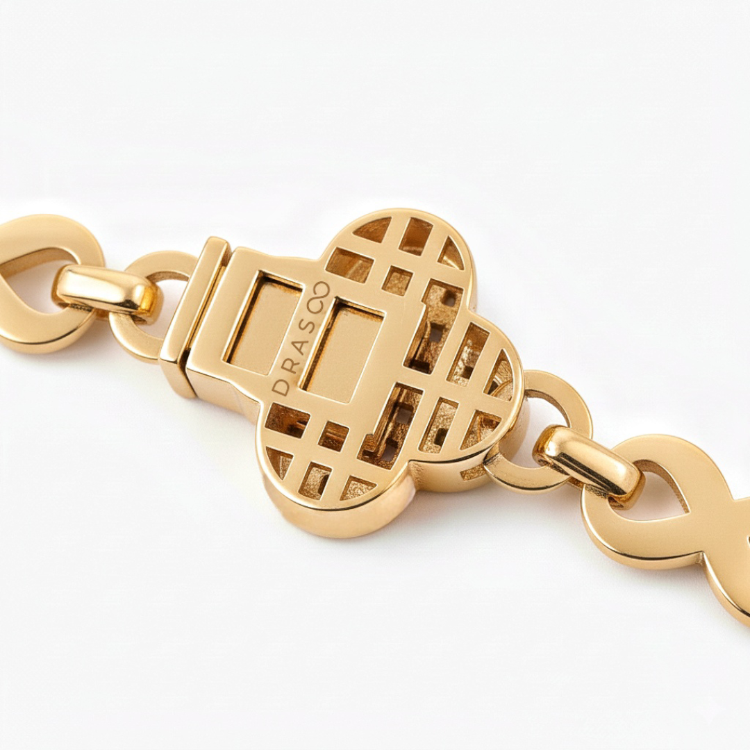 Diamond Clover Link Bracelet