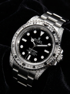 Rolex Submariner 41 mm – Oystersteel – Oyster – Custom Diamond-Set with 'Tuxedo' Bezel