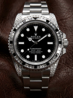 Rolex Submariner 41 mm – Oystersteel – Oyster – Custom Diamond-Set with 'Tuxedo' Bezel
