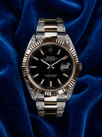 Rolex Datejust 41 – Oystersteel & Yellow Gold – Oyster – Black Dial – Custom Diamond-Set