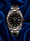 Rolex Datejust 41 – Oystersteel & Yellow Gold – Oyster – Black Dial – Custom Diamond-Set