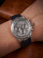 Rolex Daytona 40 mm – Full Custom – 18k White Gold set with VVS/VS Baguette Diamonds