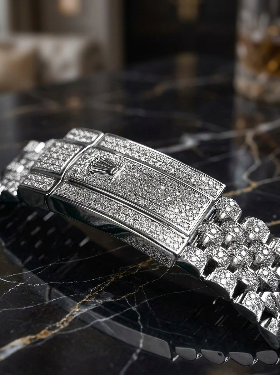 Rolex Datejust 41 – Oystersteel – Fully Custom-Diamond Set with Diamond "Covert" Dial – Jubilee