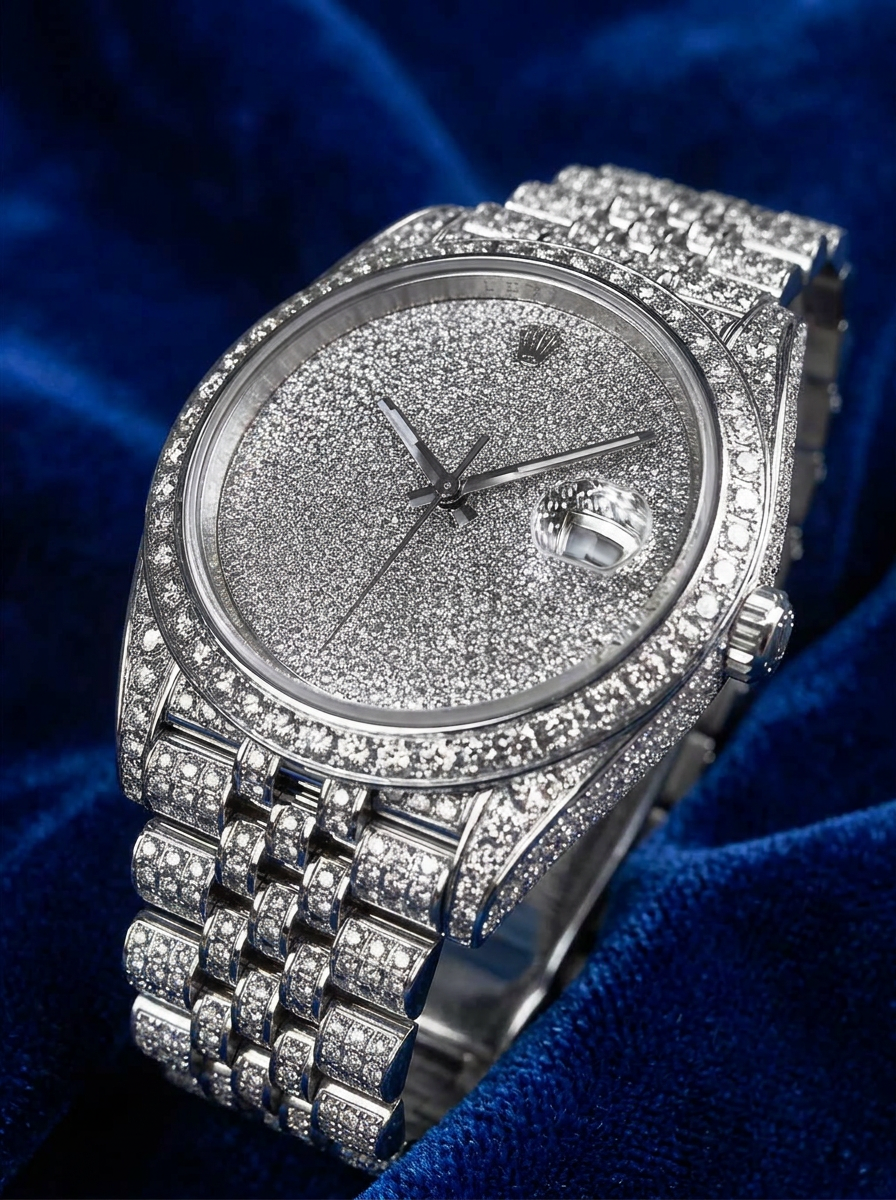 Rolex Datejust 41 – Oystersteel – Fully Custom-Diamond Set with Diamond "Covert" Dial – Jubilee