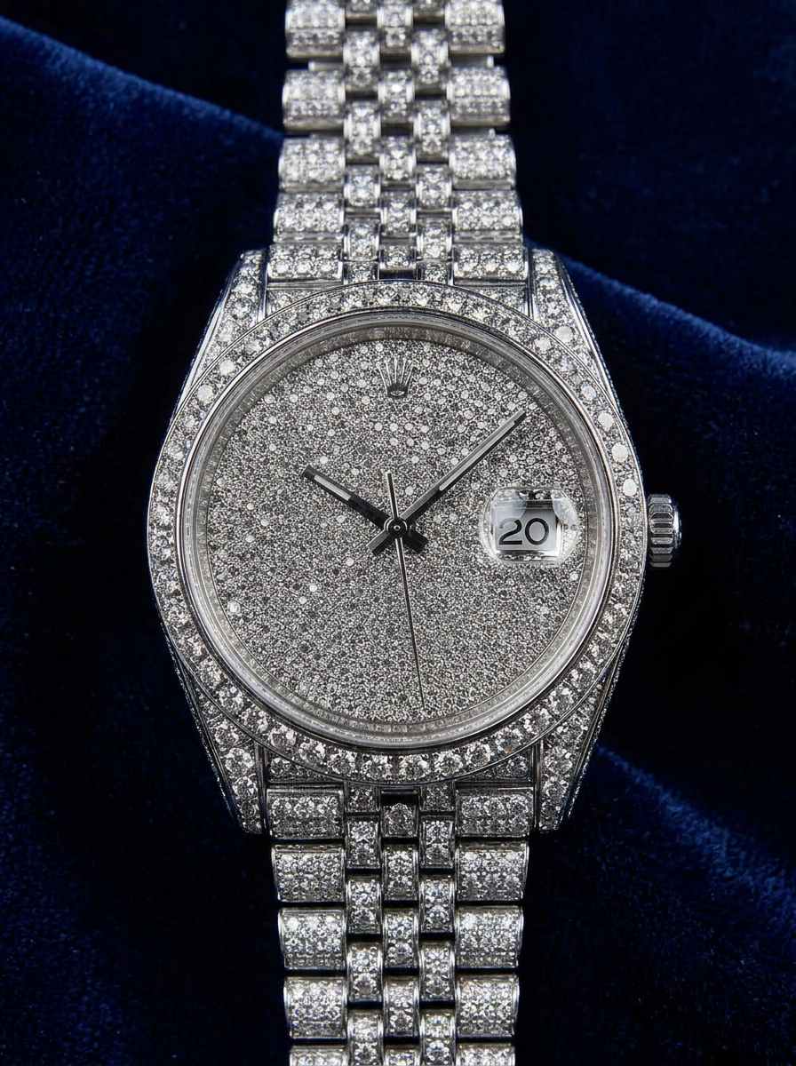Rolex Datejust 41 – Oystersteel – Fully Custom-Diamond Set with Diamond "Covert" Dial – Jubilee