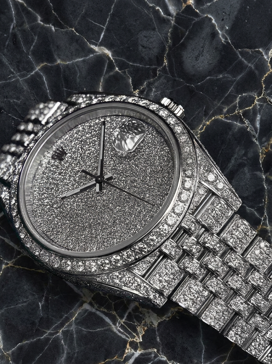 Rolex Datejust 41 – Oystersteel – Fully Custom-Diamond Set with Diamond "Covert" Dial – Jubilee
