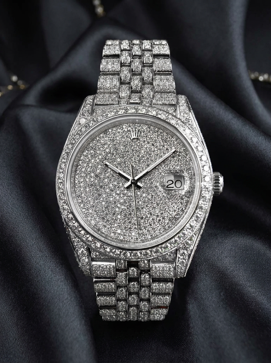 Rolex Datejust 41 – Oystersteel – Fully Custom-Diamond Set with Diamond "Covert" Dial – Jubilee