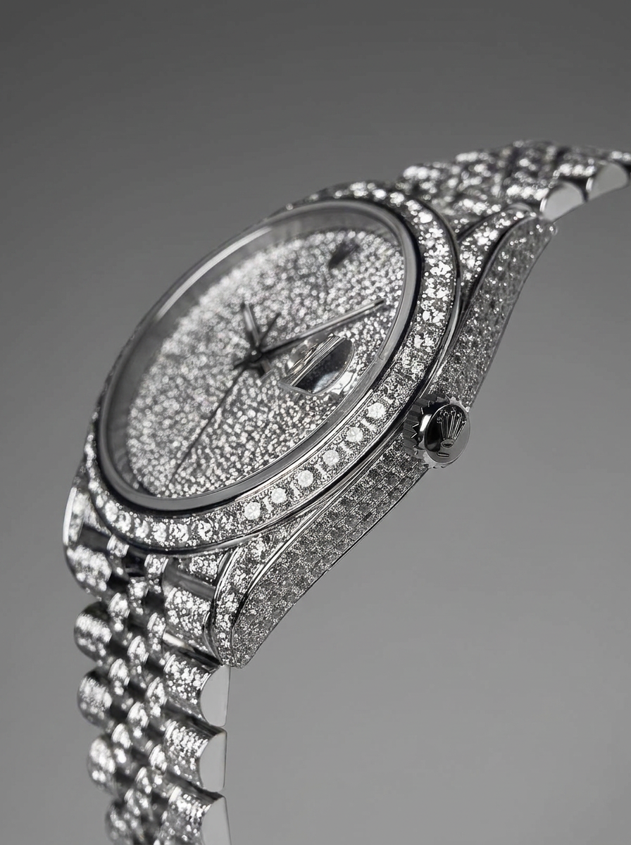 Rolex Datejust 41 – Oystersteel – Fully Custom-Diamond Set with Diamond "Covert" Dial – Jubilee