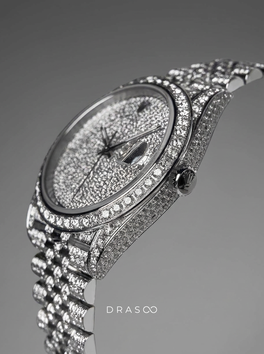 Rolex Datejust 41 – Oystersteel – Fully Custom-Diamond Set with Diamond "Covert" Dial – Jubilee