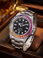 Rolex Submariner 41 mm – Oystersteel – Oyster – Custom Diamond-Set with Rainbow Bezel