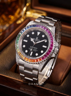 Rolex Submariner 41 mm – Oystersteel – Oyster – Custom Diamond-Set with Rainbow Bezel