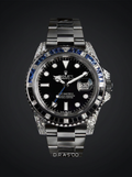 Rolex GMT-Master II 40 mm – Oystersteel – "Batman" Custom Diamond-Set with Blue/Black Gemstone Bezel