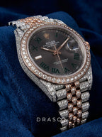 Rolex Datejust 41 – Oystersteel & Rose Gold – Jubilee – Wimbledon Dial – Custom Diamond-Set