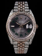 Rolex Datejust 41 – Oystersteel & Rose Gold – Jubilee – Wimbledon Dial – Custom Diamond-Set