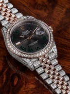 Rolex Datejust 41 – Oystersteel & Rose Gold – Jubilee – Wimbledon Dial – Custom Diamond-Set