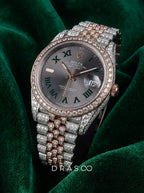 Rolex Datejust 41 – Oystersteel & Rose Gold – Jubilee – Wimbledon Dial – Custom Diamond-Set