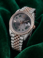 Rolex Datejust 41 – Oystersteel & Rose Gold – Jubilee – Wimbledon Dial – Custom Diamond-Set
