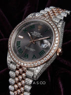 Rolex Datejust 41 – Oystersteel & Rose Gold – Jubilee – Wimbledon Dial – Custom Diamond-Set
