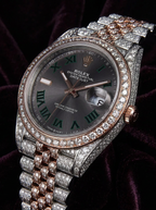 Rolex Datejust 41 – Oystersteel & Rose Gold – Jubilee – Wimbledon Dial – Custom Diamond-Set