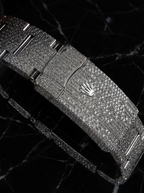 Rolex Datejust 41 – Oystersteel – Mint Green – Custom Pavé Diamond Set – Oyster