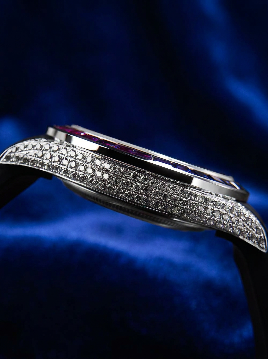 Rolex Datejust 41 – Oystersteel – Custom Rainbow Bezel & Diamond Dial – Black Horus
