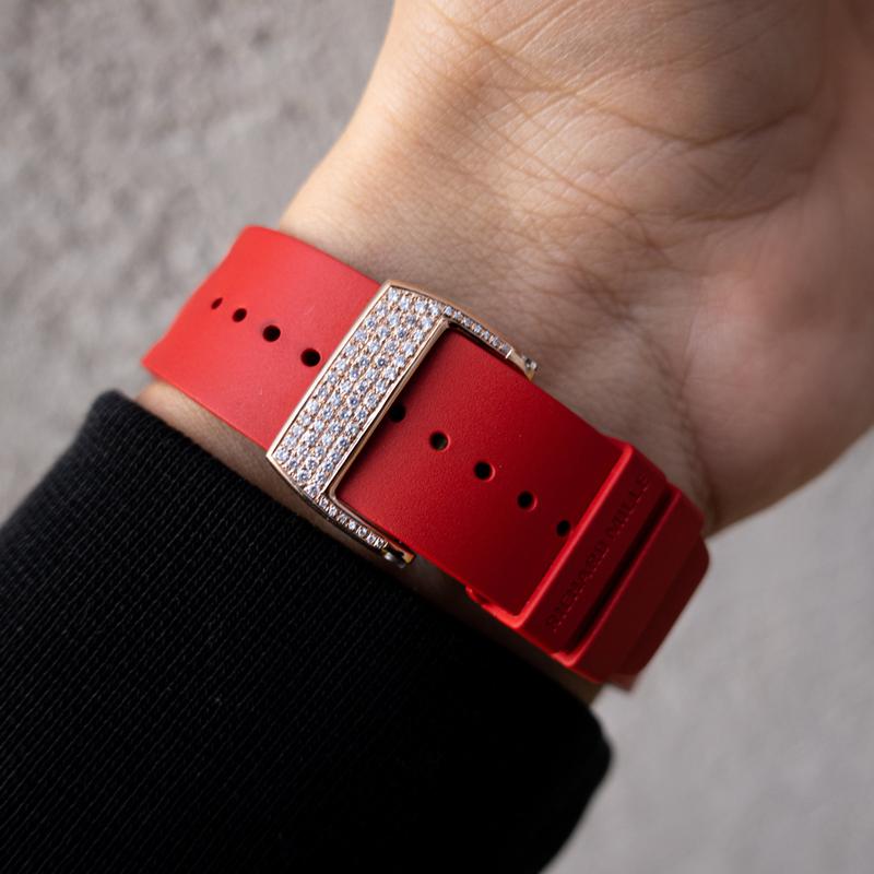 RICHARD MILLE RM 010 – SKELETONISED AUTOMATIC ROSE GOLD – CUSTOM DIAMOND SET