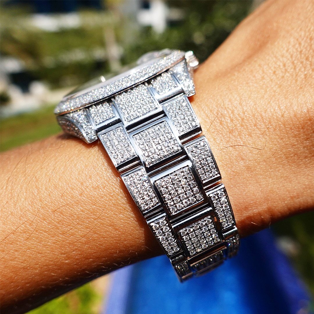 ROLEX DATEJUST 41 – “WIMBLEDON” DIAL – OYSTERSTEEL – OYSTER – CUSTOM DIAMOND SET (PAVÉ BEZEL)