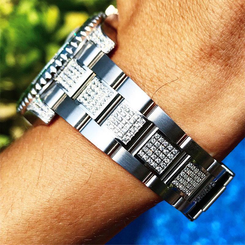 ROLEX SUBMARINER – OYSTERSTEEL “HULK”- OYSTER – CUSTOM DIAMOND SET & BEZEL