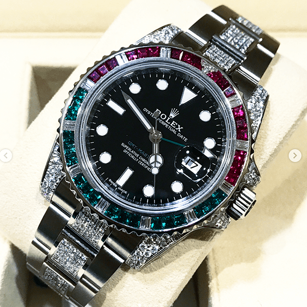 ROLEX GMT-MASTER II – OYSTERSTEEL “ITALIANO”- OYSTER – CUSTOM DIAMOND SET